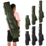 fishing storage case Lixada 3 Layers Fishing Pole Bag Portable Folding Rod Carry Case Fishing Reel Tackle Storage Bag Case
