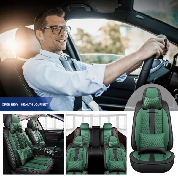 Car Seat Covers Full Set Front Split Rear Bench For Car Universal Cloth SUV Sedan Van Automotive Interior Covers