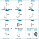166PCS Fishing tackle box Including worm hooks Jig Head Hooks Drop shot weight Fishing swivel for Bass Trout Fishing accessories - Imagine 2