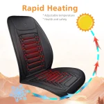 1/2pcs Winter Heated Car Seat Cover 12V Heating Warmer Car Seat Cushion Auto Universal Car Seat Protector Cloak Cover Pads Set - Imagine 2
