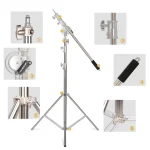 SH 106cm-249cm Stainless Steel Cross Arm Bar With Weight Bag Photo Studio Accessories Extension Rod Photo Studio Kit Light Stand - Imagine 5