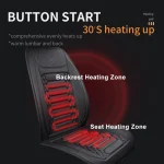 1/2pcs Winter Heated Car Seat Cover 12V Heating Warmer Car Seat Cushion Auto Universal Car Seat Protector Cloak Cover Pads Set - Imagine 4