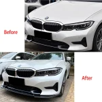 Front Bumper Lip Spoiler Splitters For BMW 3 Series G20 G21 320i 2019-2022 Diffuser Guard Body Kit Tuning Car Accessories - Imagine 4