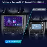 Junsun Wireless CarPlay Android Auto Car Radio for Porsche 911 997 987 Cayman Boxster RDS GPS 4G WIFI Multimedia autoradio - Imagine 2
