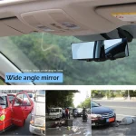 Panoramic Rear View Mirror Universal Wide Angle Rear View Mirror with Suction Installation Car Interior Mirrors Rearview Mirror - Imagine 5