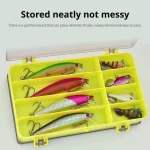 Portable Double-sided Lure Box Multi-function Fishing Tackle Tray Waterproof Artificial Hard Bait Fishing Tackle Box - Imagine 5