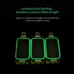 3pcs Glowing Mini Fishing Accessory Box Fish Hook Artificial Bait Plastic Spliceable Storage Box Sea Fishing Tackle Box
