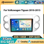 Rimoody 8 core 2Din Carplay Car Multimedia Player for VW Tiguan 2010-2015 Android Auto GPS Mirror Link Car Radio FM/RDS 4G WIFI