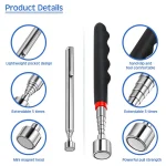 Extendable Pickup Rod Stick，Magnetic Picker Mini Portable Telescopic Magnetic Magnet Pen For Picking Up Screws Nut Bolt - Imagine 3
