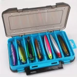 Ackibbik 1pc Fishing Tackle Box with Dividers Clear Fishing Tackle Storage Box Container Double Sided Outdoor Fishing Bait Box - Imagine 3