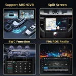 Podofo 2Din 8+128G Car Radio For BMW Mini Clubman/Mini Cooper 2007-2013 Navigation WIFI Carplay Android Auto RDS AI Voice DSP FM - Imagine 5