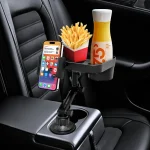 Adjustable Car Cup Holder Tray 360 Degree Rotatable Car Table For Phone Slot Food Organized Drink Holder In Car Accesories - Imagine 4