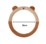 38CM Winter Car Steering Wheel Covers Plush Warm Lint Fashion Cute Product Interior Accessories for Woman Girls Female Driver - Imagine 5