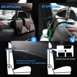 1/2PCS Car Seat Headrest Hook 4 Pack Hanger Storage Organizer Universal for Handbag Purse Coat Fit Universal Vehicle Car Black - Imagine 6