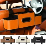 Car Backseat Organizer Multifunction Leather Interior Storage Bag Hanging Seat Back Tissue Water Cup Holder Auto Accessories - Imagine 5