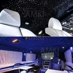 6W Car Roof Star Light RGBW APP Fiber Optic Star Ceiling Light Car Starry Sky Interior ambient light - Imagine 5