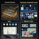 Podofo 2Din 8+128G Car Radio For BMW Mini Clubman/Mini Cooper 2007-2013 Navigation WIFI Carplay Android Auto RDS AI Voice DSP FM - Imagine 3