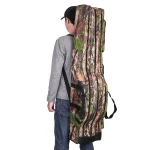 Portable Folding Fishing Rod Reel Bag Doorslay 3 Layers Fishing Bag Fishing Tackle Carry Bag Case Travel Storage Bag - Imagine 5