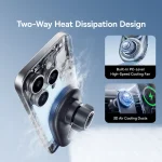 Baseus Qi2.2 Cooling Magnetic Car Phone Holder 25W Wireless Charger Fast Charging for iPhone Samsung Dashboard Center Console - Imagine 2