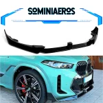 Front Bumper Lip Spoiler For BMW X6 G06 M Sport 2023 2024 2025 LCI Front Bumper Protector Lower Blade Splitter Car Styling - Imagine 6