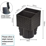 Car Center Control Storage Box PU leather Square Container Cup Holder Pocket Console Pocket Organizer Coin Collector - Imagine 2