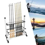 24 Rods Fishing Rod Stand Portable Rod Stand Fishing Rods for Indoor and Outdoor Fishing Rod Holder Aluminium Alloy