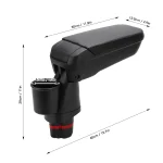 Central Armrest Box with Water Cup Holder Replacement for Mercedes Smart Fortwo Forfour 453 15-19 Car Cup Stand Water Cup Holder - Imagine 6