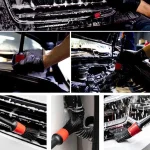 5Pcs Car Cleaning Brush Kit Auto Detail Brushes Dust Brushes For Car Interior Detailing Brush Set Wheel Rims Clean Brush Tools - Imagine 3