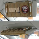 Car Sun Visor Organizer Universal Car Sunshade Storage Clip for Car Accessories Storage Holder Molle Hunting Gears Bag - Imagine 2