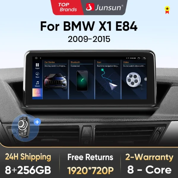 Junsun Wireless For Apple CarPlay Android Auto Car Radio For BMW X1 E84 2009-2015 4G WiFi BT Audio Head Unit idrive Stereo