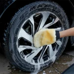 1/5pcs Car Wash Gloves Soft Thickened Imitation Wool Plush Wiping Car Cleaning Mitt Double-faced Glove Car Washing Supplies - Imagine 3