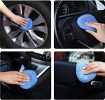 Car Detailing Applicator Pads Car Care Waxing Polish Sponges Soft Microfiber Round Pocket Foam Sponges Car Cleaning Tools - Imagine 6
