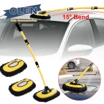 2022 New Car Cleaning Brush Car Wash Brush Telescoping Long Handle Cleaning Mop Chenille Broom Auto Accessories - Imagine 2