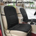 Car heated seat cushion 12V Heated Car Seat Cover Universal Warm Seat Heating Pad Winter Warmer Seat Heating Covers Car Accessor - Imagine 2