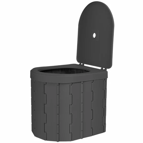 Outdoor Folding Toilet, Mobile Camping Toilets 30cm High With Garbage Bag, For Camping, Traveling, Traffic Jams And Fishing