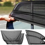 2pcs Car Rear Side Window Sunshade UV Protect Shield Mesh Prevent Mosquito Sunshine Privacy Protection Foldable Curtain - Imagine 2