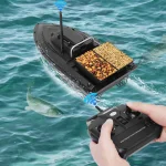 Powerful 300M Remote Control Bait Boat, Dual Tanks, 90Min Runtime, 5200mAh, LED Lights, 2.4G RC for Efficient Fishing - Imagine 2