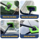 Car Cleaning Wash Tool with Long Handle Car Window Cleaner Washing Kit Windshield Wiper Microfiber Wiper Cleaner Cleaning Brush - Imagine 2