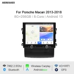 8.4“ IPS Carplay Auto Android 13 Car DVD Player GPS Navigation Stereo 8G 256GB Wifi Bluetooth Radio For Porsche Macan 2010-2016