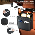 Multi function PU Leather Car Seat Back Storage Bag for Renault Clio Laguna Megane Duster Tissue Cup Holder Garbage Pocket - Imagine 3
