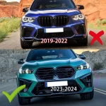 Front Bumper Lip Replace FOR BMW X5M F95 F96 X6M 2023 2024 CARBON LOOK SPOILER M PERFORMANCE FRONT LIP SPLITTER Car Accessories - Imagine 2