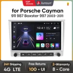 Junsun Wireless CarPlay Android Auto Car Radio for Porsche 911 997 987 Cayman Boxster RDS GPS 4G WIFI Multimedia autoradio