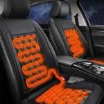 2PCS Winter Car Heated Seats 12V Driver Seat Cover Electric Heated Car Seat Heating Cushion Covers Heating Pads Set Cushions - Imagine 2