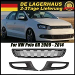 3 Pcs New Car Front Bumper Lower Center Grille Upgraded Durable For VW Polo 6R 2009 - 2014 High Quality Car Grille Accessories