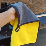 1/2/6pcs Microfiber Cleaning Towel Thicken Soft Drying Cloth Car Body Washing Towels Double Layer Clean Rags Car Accessories - Imagine 2