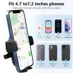 Car Phone Holder for Dashboard Windshield Cellphone Mount Clip Support Stand for 4.7-7" Cell Mobile iPhone Auto Accessories - Imagine 3