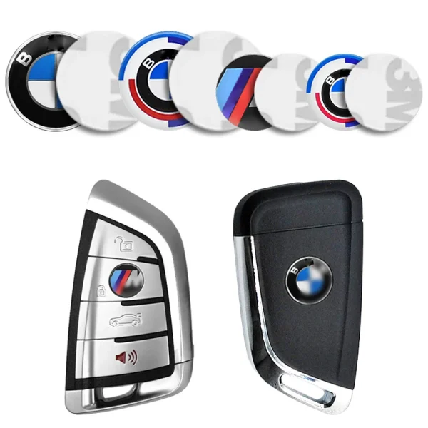 11mm 14mm Aluminum Car Remote Key Emblem Sticker For Baoma M 50th E34 E46 E39 E38 E90 E60 E36 F30 F10 E92 E91 M3 Car Accessories