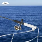2PCS Fishing Rod Holders Stainless Boats Fishing Rod Rack for 19-25MM Fishing Rod,360° Adjustable, Hexagonal Locking Design - Imagine 3