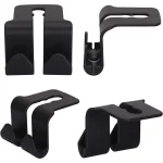 1/2PCS Car Seat Headrest Hook 4 Pack Hanger Storage Organizer Universal for Handbag Purse Coat Fit Universal Vehicle Car Black - Imagine 4
