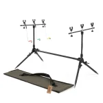 Lixada Fishing Rod Pod Stand Adjustable Retractable Carp Holder Fishing Pole Pod Stand with 3 Bite Alarms and Swingers Indicator - Imagine 4